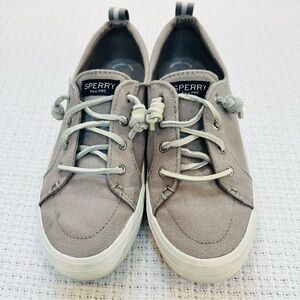 Sperry Women’s Gray Canvas Boat Shoes‎ Top Siders - Sneakers 7.5